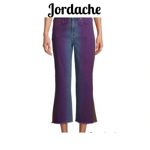 Jordache Vintage Farrah Crop Flare Jeans - Picture 1 of 10